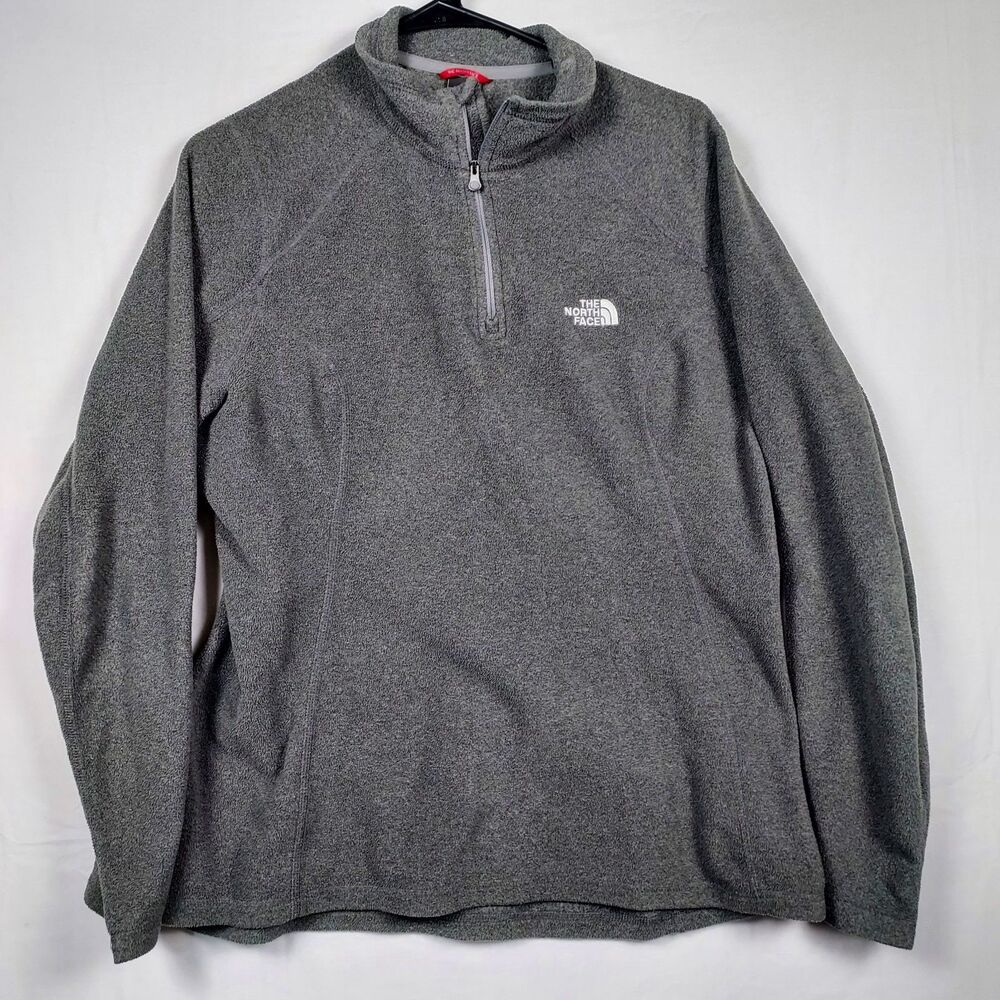 The North Face Women’s Gray Fleece Quarter Zip Pullover Jacket Size L